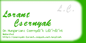 lorant csernyak business card